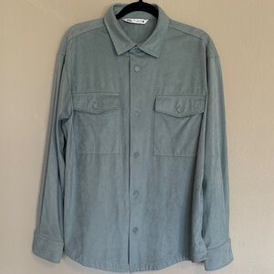 Zara Men's Faux Suede Shirt Jacket. Size M